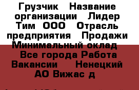 Грузчик › Название организации ­ Лидер Тим, ООО › Отрасль предприятия ­ Продажи › Минимальный оклад ­ 1 - Все города Работа » Вакансии   . Ненецкий АО,Вижас д.